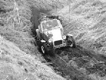 Trials car competing in classic car trial